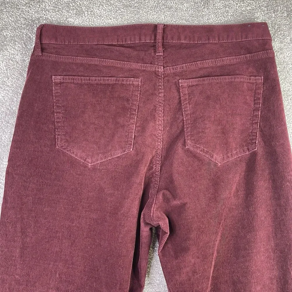 Gap Pants Women’s 14 Cherry Red 70’s Flare High Rise Corduroy Holiday Preppy - Picture 4 of 11